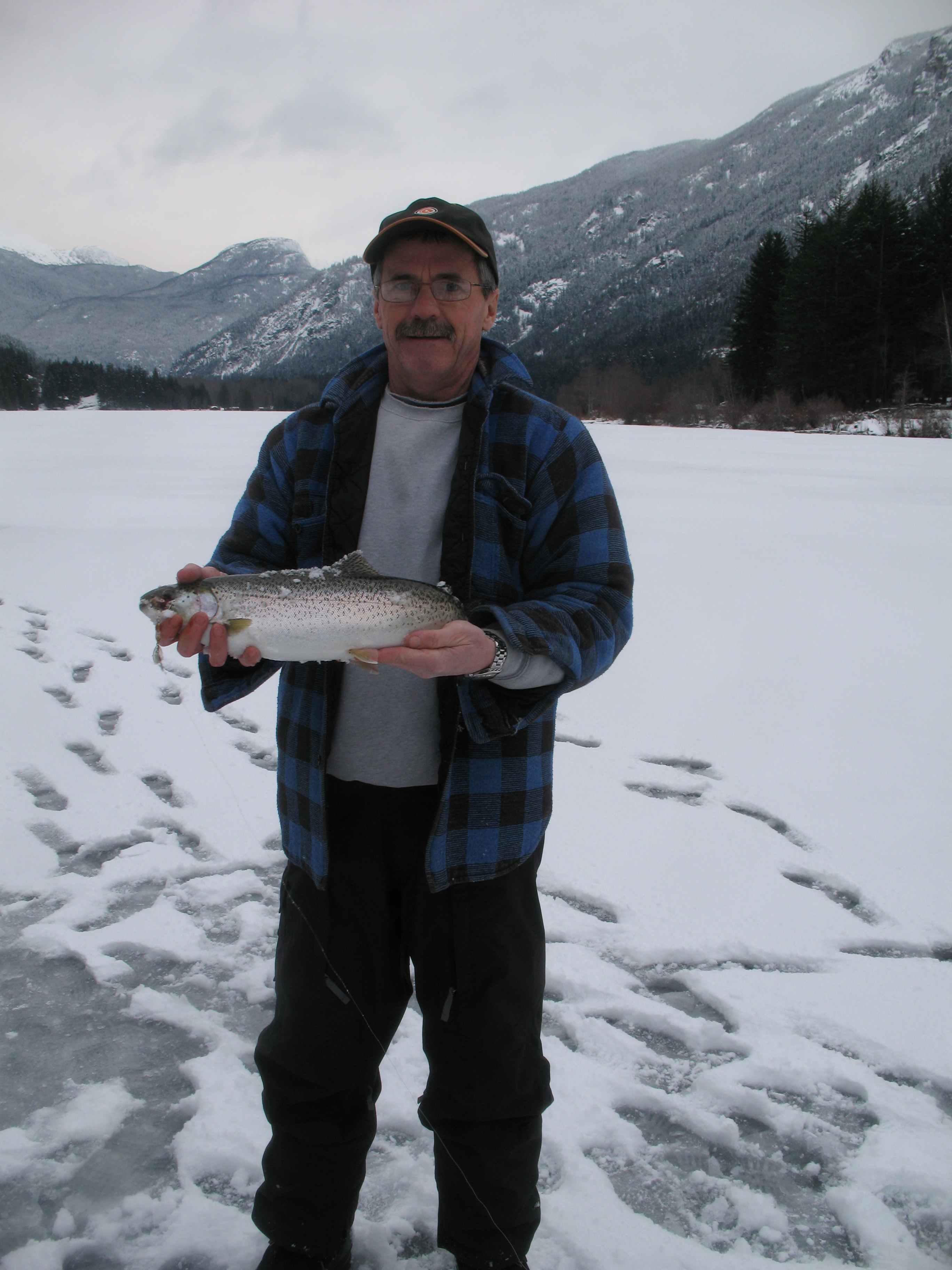 Pemberton,BC Ice Fishing near Whistler British Columbia, Canada