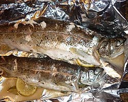 Great Canadian dinner after a day of fishing